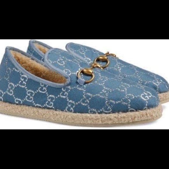 NEW Gucci Women’s “Light Blue”  Wool Loafer with Horsebit Size 40 (US 10) - Picture 4 of 10